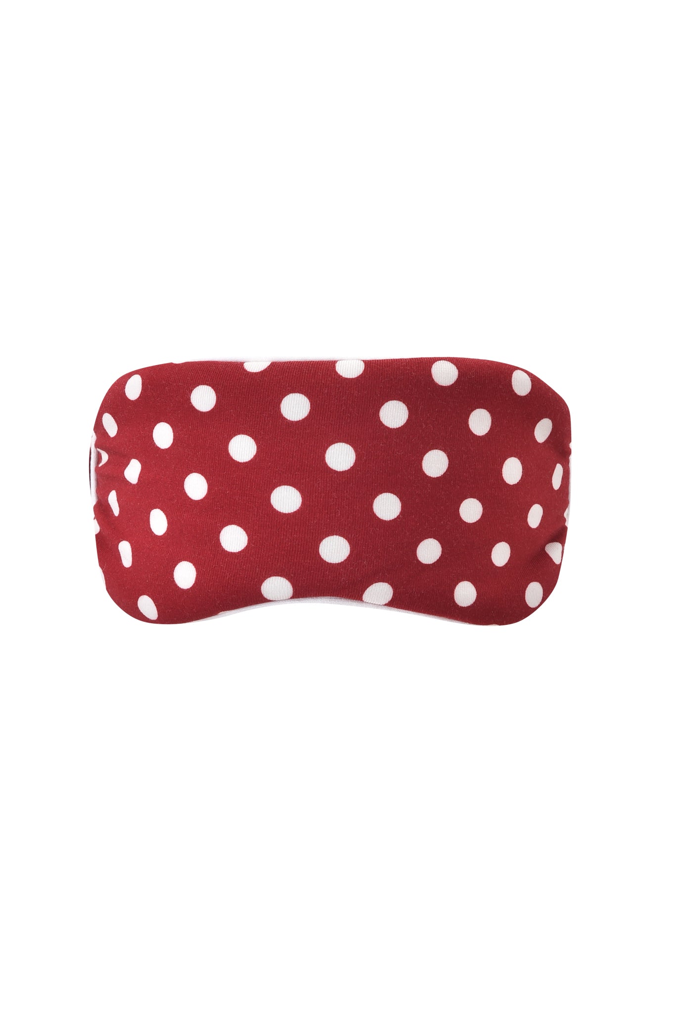 The MELANIE SLEEPWEAR - RED POLKA DOT by I.AM.GIA features a charming red polka dot sleep mask, displayed against a plain white background.