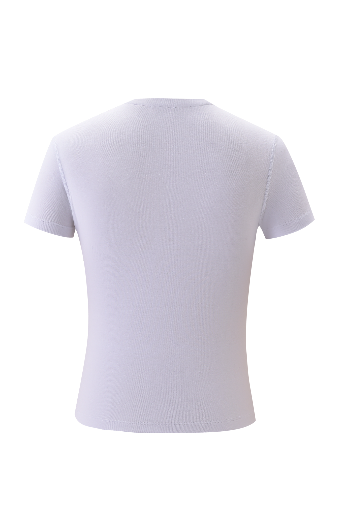The FAFI T-SHIRT - WHITE by I.AM.GIA is a plain white short-sleeve crew neck tee shown from the back against a white background, featuring no visible designs or logos and part of an exclusive collection.